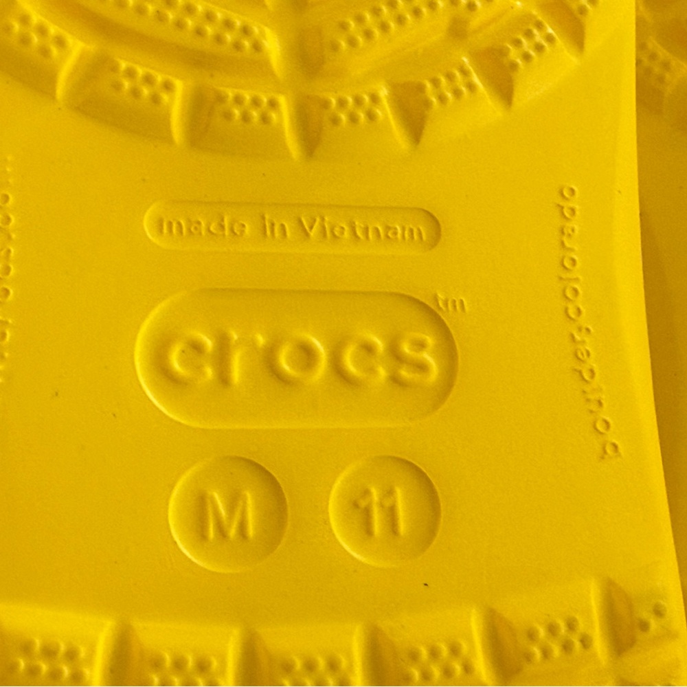 Yellow Crocband Crocs. Men’s 11 - Picture 6 of 6